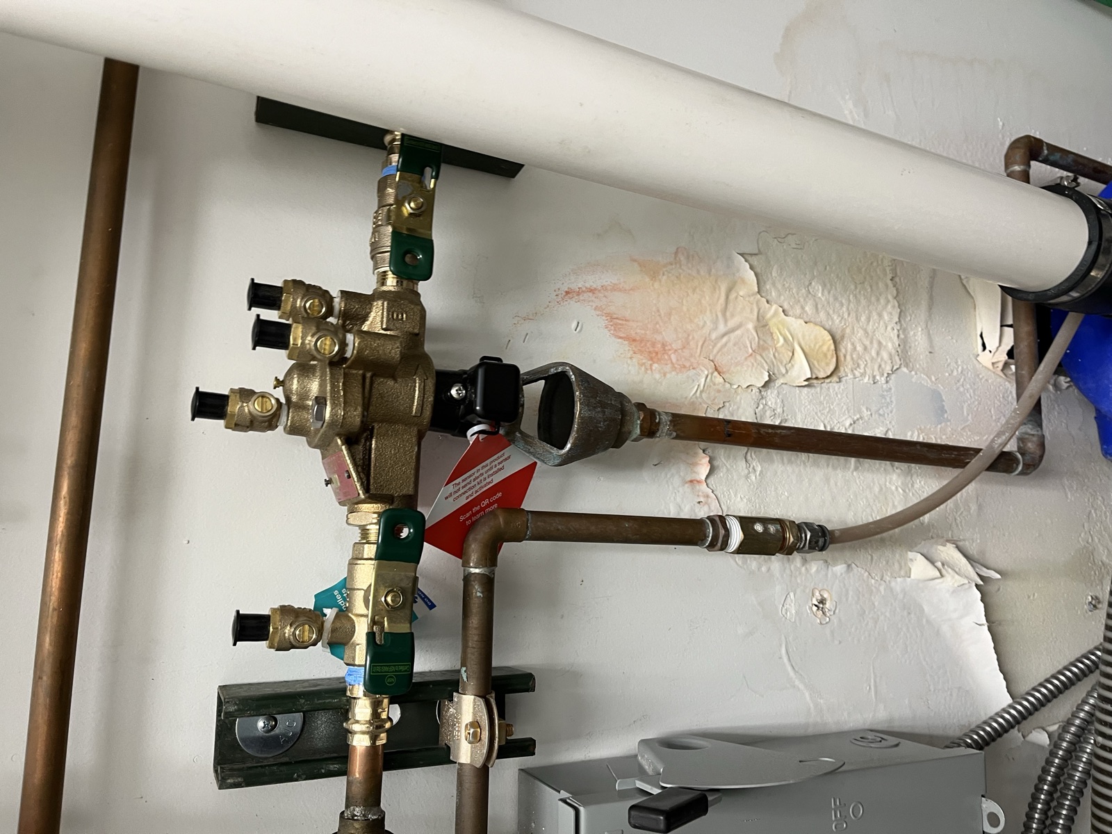 Brass backflow preventer and valve manifold repair